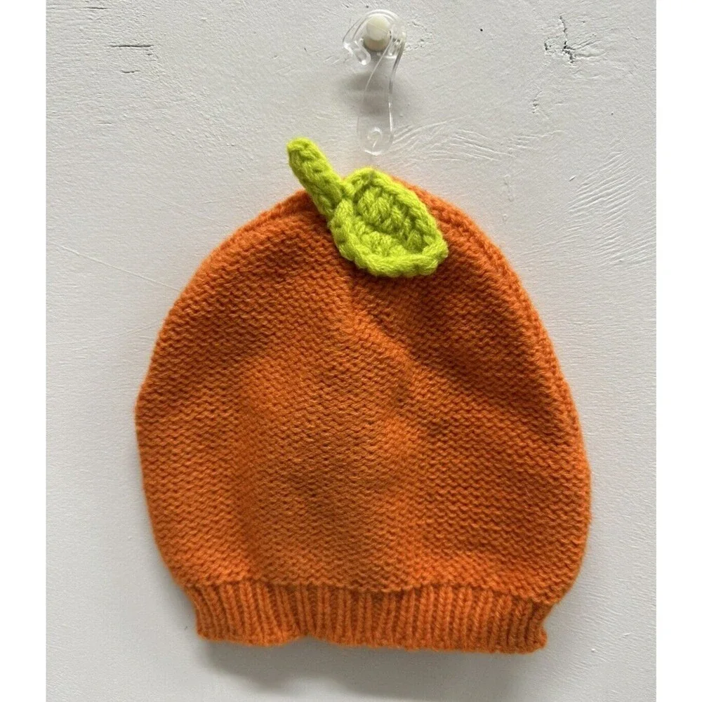 Carter’s baby girl size 3 to 9 months winter orange hat